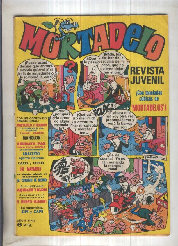 Revista Mortadelo numero 35 (recortado los billetes mortadelo en su hoja correspondiente)