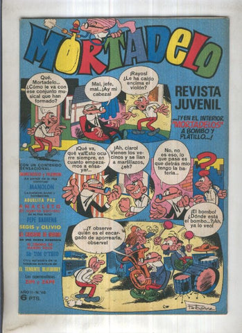 Revista Mortadelo numero 40 (recortado los billetes mortadelo en su hoja correspondiente)