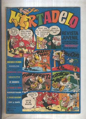 Revista Mortadelo numero 43 (recortado los billetes mortadelo en su hoja correspondiente)
