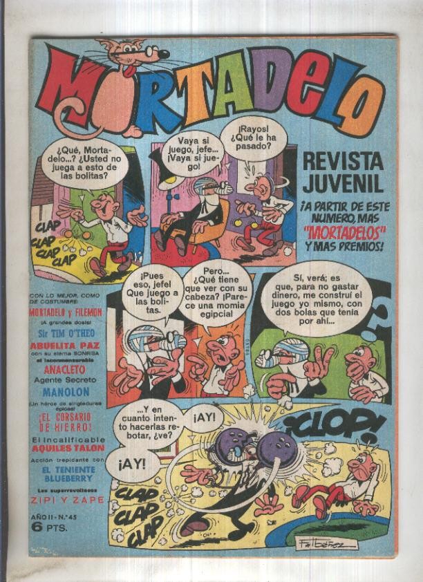 Revista Mortadelo numero 45 (recortado los billetes mortadelo en su hoja correspondiente)