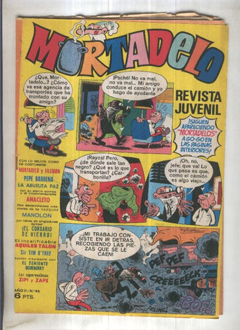 Revista Mortadelo numero 46 (recortado los billetes mortadelo en su hoja correspondiente)