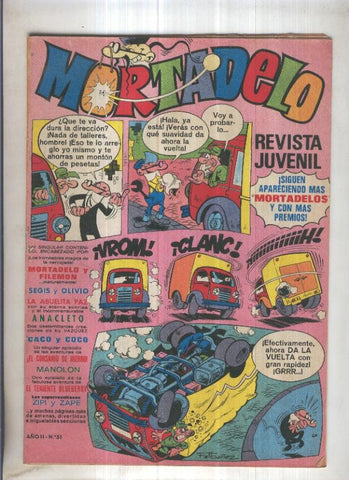 Revista Mortadelo numero 51 (recortado los billetes mortadelo en su hoja correspondiente)