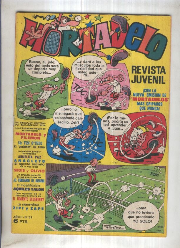 Revista Mortadelo numero 53 (recortado los billetes mortadelo en su hoja correspondiente)