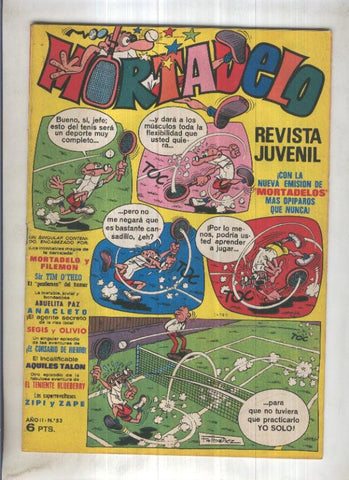 Revista Mortadelo numero 53 (recortado los billetes mortadelo en su hoja correspondiente)