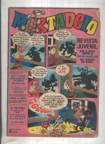 Revista Mortadelo numero 60 (recortado los billetes mortadelo en su hoja correspondiente)