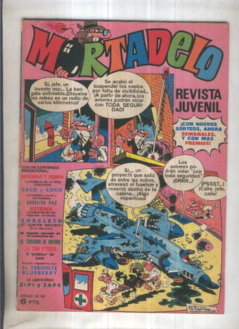 Revista Mortadelo numero 67 (recortado los billetes mortadelo en su hoja correspondiente)