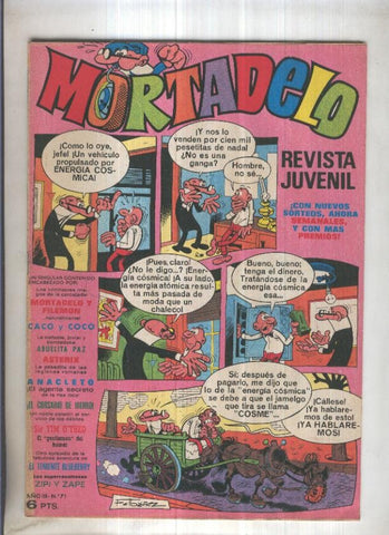 Revista Mortadelo numero 71 (recortado los billetes mortadelo en su hoja correspondiente)