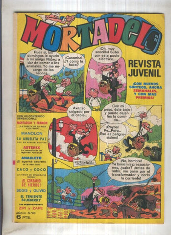 Revista Mortadelo numero 83 (recortado los billetes mortadelo en su hoja correspondiente)