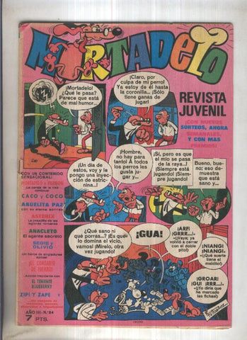 Revista Mortadelo numero 84 (recortado los billetes mortadelo en su hoja correspondiente)