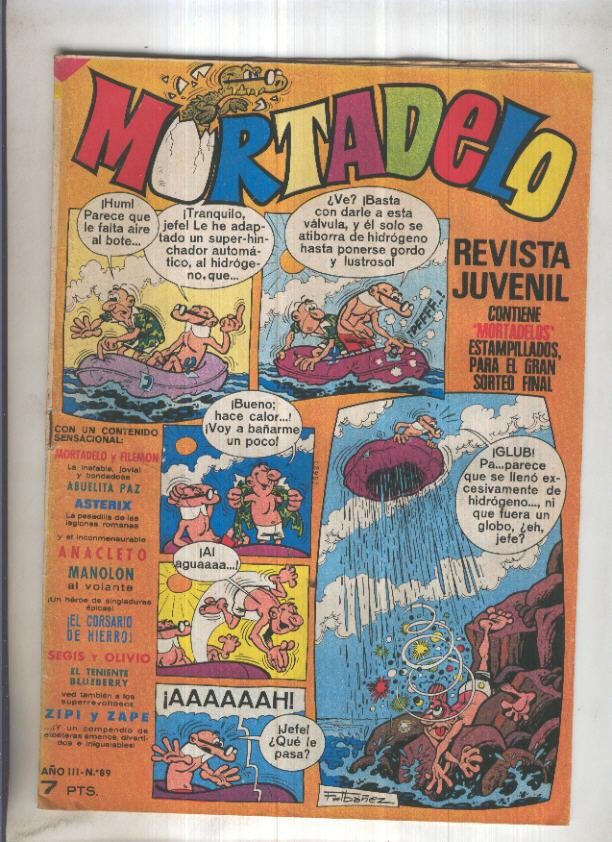 Revista Mortadelo numero 89 (recortado los billetes mortadelo en su hoja correspondiente)