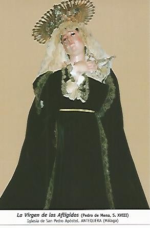 POSTAL 54316: Virgen de los Afligidos de Pedro de Mena (siglo XVIII). Antequera Malaga