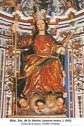 POSTAL 54329: Nuestra Señora de la Aurora de Jeronimo Medina (siglo XVIII). Lucena Cordoba