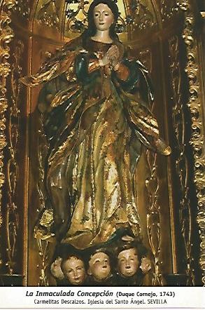 POSTAL 54337: La Immaculada Concepcion de Duque Cornejo (1743). Sevilla