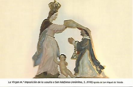 POSTAL 54355: Imposicion de la Casulla a San Ildefonso por la Virgen. Toledo
