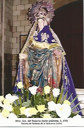 POSTAL 54378: Nuestra Señora del Rosario (siglo XVI). Robledo de Valduerna Leon
