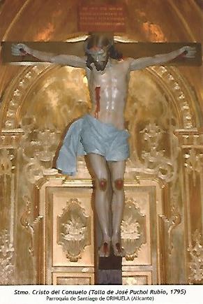 POSTAL 54386: Cristo del Consuelo de Jose Puchol Rubio 1795. Orihuela Alicante