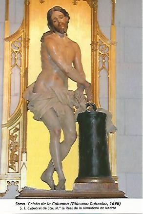 POSTAL 54399: Cristo de la Columna de Giacomo Colombo 1698. Madrid