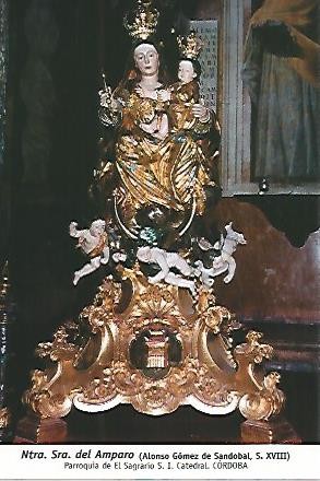 POSTAL 54431: Nuestra Señora del Amparo de Alonso Gomez de Sandobal siglo XVIII. Catedral de Cordoba