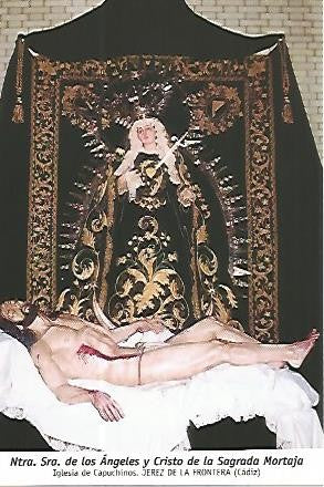 POSTAL 54436: Nuestra Señora de los Angeles y Cristo de la Sagrada Mortaja. Jerez de la Frontera Cadiz