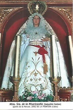 POSTAL 54447: Nuestra Señora de la Misericordia. Iglesia de la Merced de Jerez de la Frontera Cadiz
