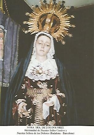 POSTAL 54505: Virgen de los Dolores. Badalona Barcelona