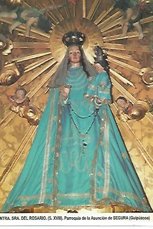 POSTAL 54523: Virgen del Rosario. Segura Guipuzcoa