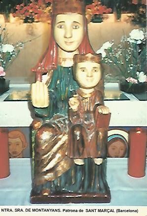 POSTAL 54531: Virgen de Montanyans. Sant Marçal Barcelona