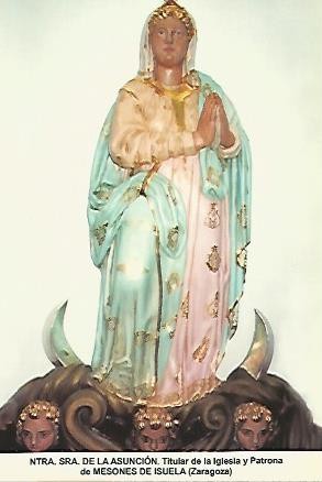 POSTAL 54539: Virgen de la Asuncion. Mesones de Isuela Zaragoza