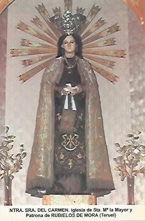 POSTAL 54541: Virgend el Carmen. Rubielos de Mora Teruel