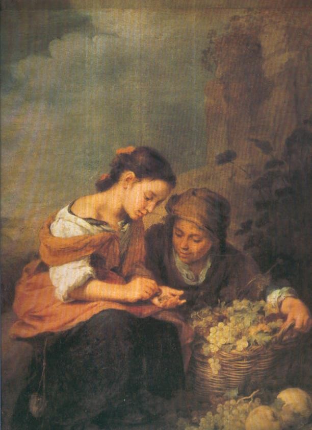 Lamina numero 10: Batolome Esteban Murillo: Niñas contando monedas