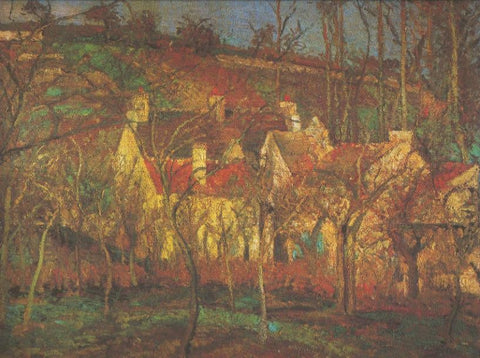 Lamina numero 38: Camille Pissarro: Les toits rouges (los techos rojos)