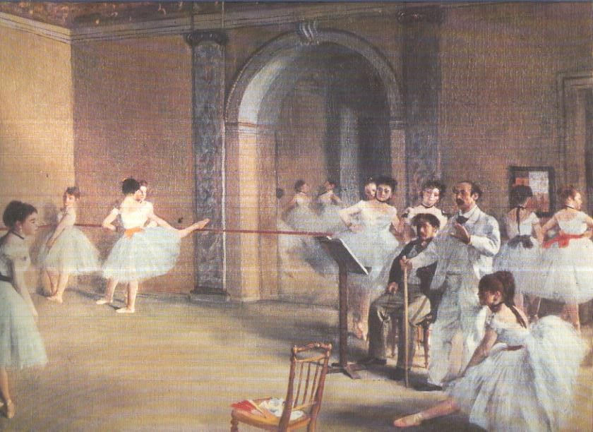 Lamina numero 40: Edgar Degas: La escuela de Danzas de la opera en la calle le Peletier
