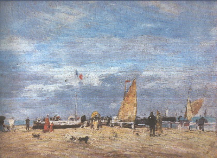 Lamina numero 48: Eugene Boudin: Playa de Deauville