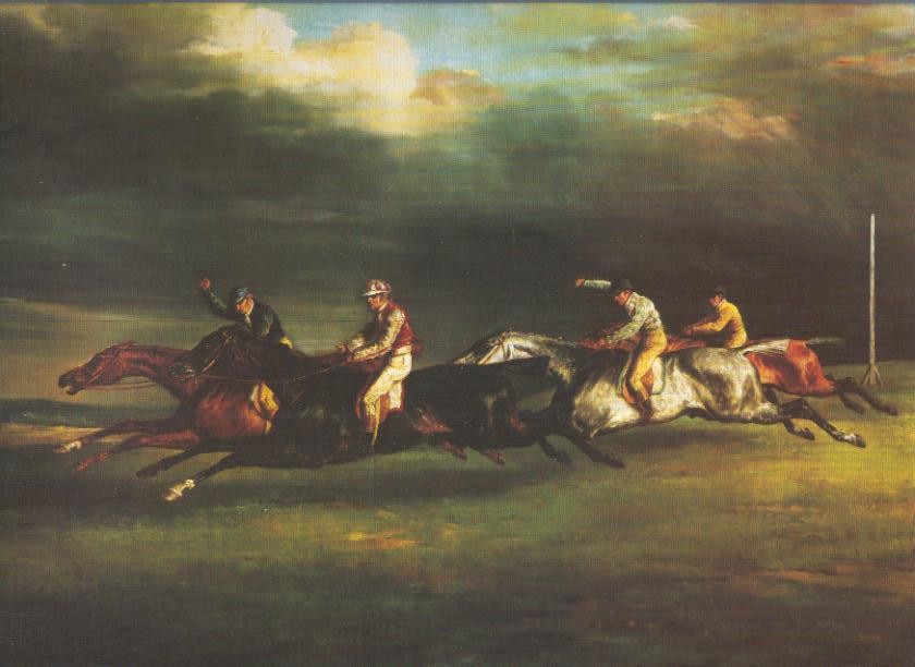 Lamina numero 54: Theodore Gericault: Carrera de caballos en Epsom