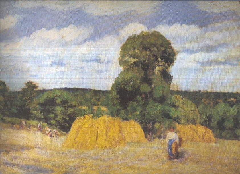 Lamina numero 56: Camille Pissarro: La moisson a Montfoucault