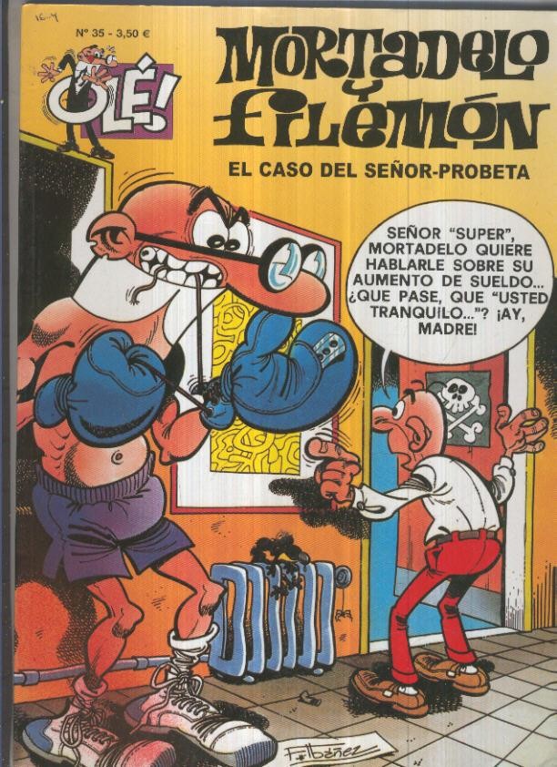Ole numero 035: Mortadelo y Filemon; El caso del señor probeta (numerado 1 en interior trasera)