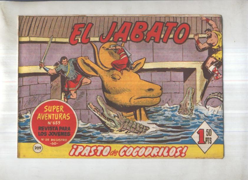 Bruguera: El Jabato numero 209: Pasto de cocodrilos