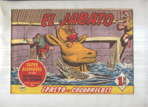 Bruguera: El Jabato numero 209: Pasto de cocodrilos