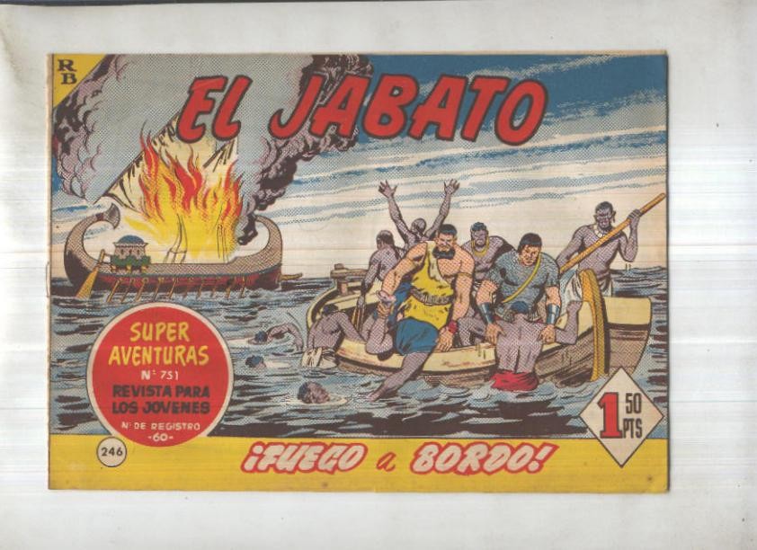 Bruguera: El Jabato numero 246: Fuego a bordo