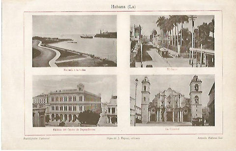 LAMINA ESPASA 473: Vistas de La Habana