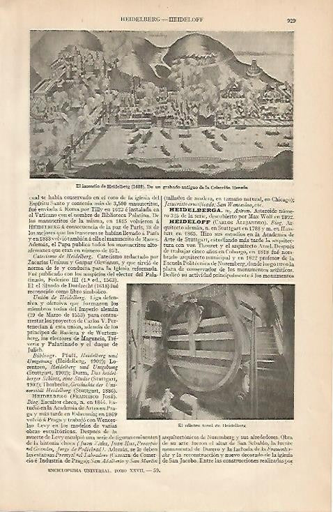 LAMINA ESPASA Alemania 516: El incendio de Heildelberg Alemania 1688