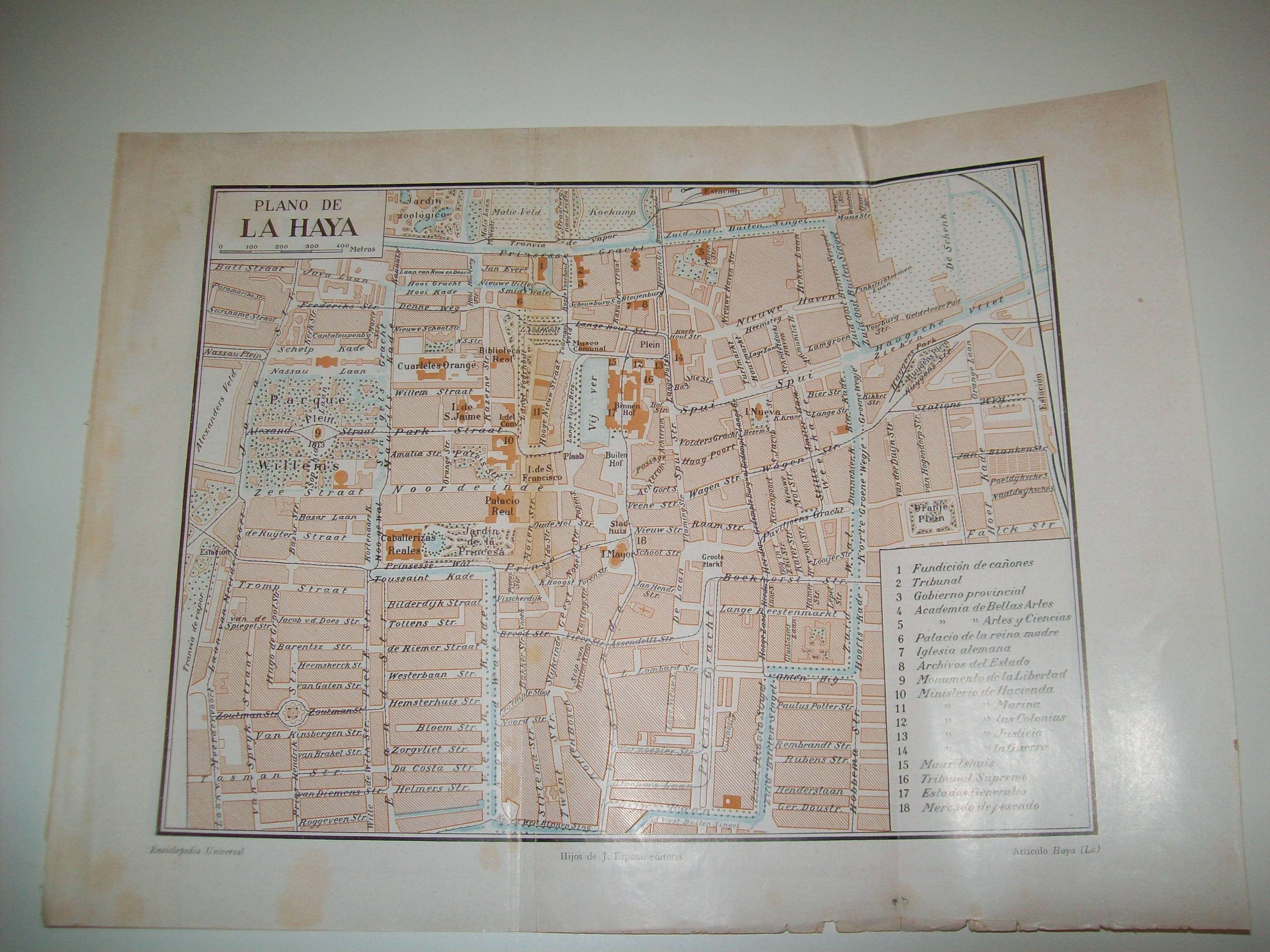 LAMINA ESPASA 524: Plano de La Haya