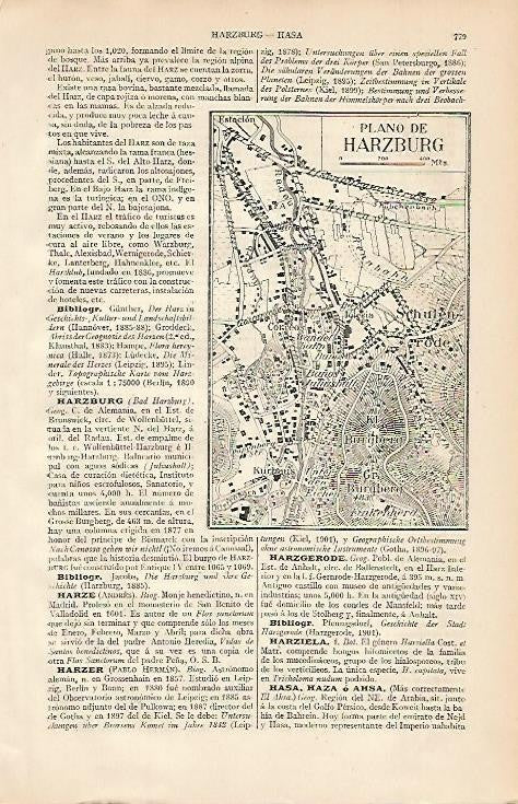 LAMINA ESPASA Alemania 531: Plano de Harzburg Alemania