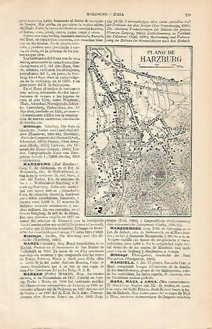 LAMINA ESPASA Alemania 531: Plano de Harzburg Alemania