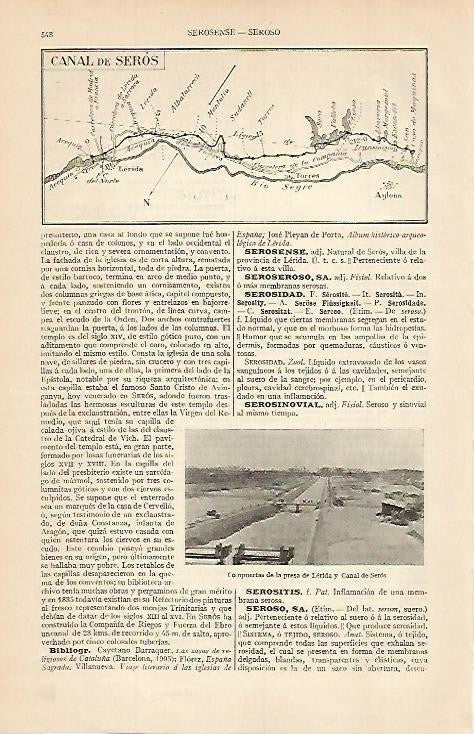 LAMINA ESPASA 591: Canal de Seros Lleida