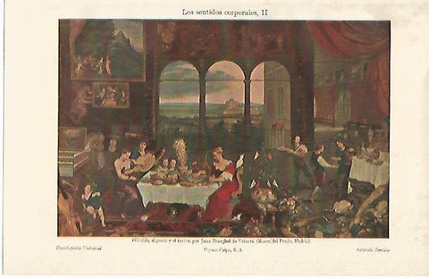 LAMINA ESPASA 612: El oido el gusto y el tacto por Juan Brueghel
