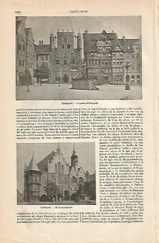 LAMINA ESPASA Alemania 684: Vistas de Hildesheim Alemania