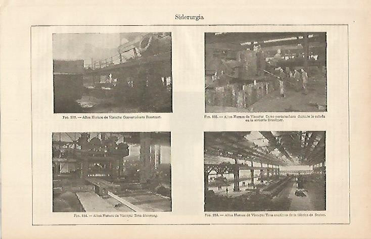 LAMINA ESPASA 724: Imagenes de Altos Hornos de Vizcaya