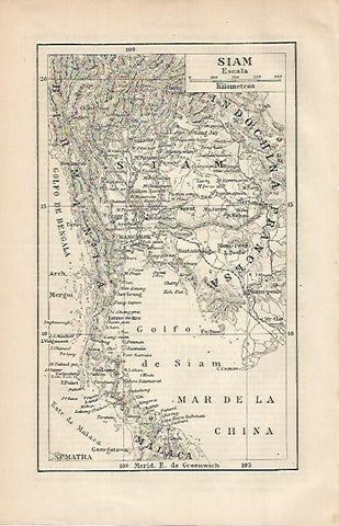 LAMINA ESPASA 768: Mapa de Siam