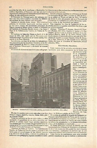 LAMINA ESPASA 802: Ministerio de Instruccion Publica Madrid